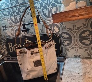 White Cowhide American Darling Bucket Bag